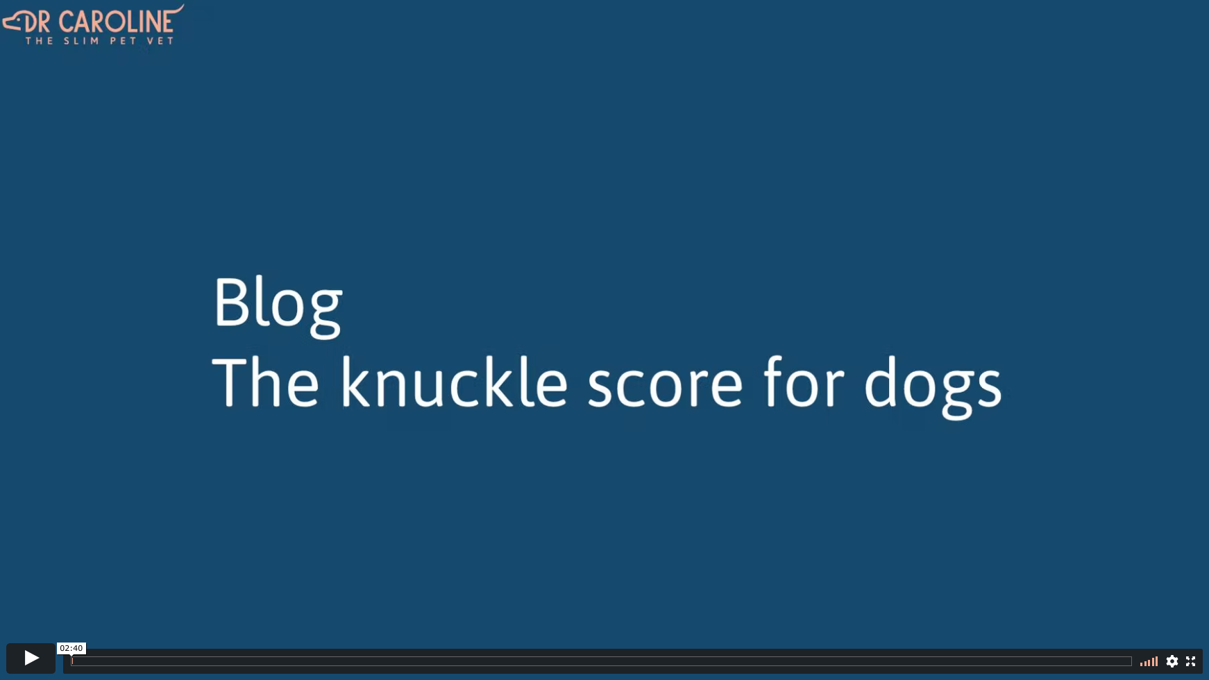the knuckle score for dogs